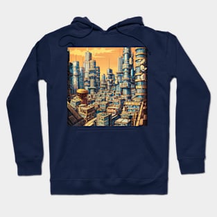 Futuristic vintage city Hoodie